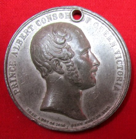 British Prince Albert 1862 Expo Medal, Zinc — image 2