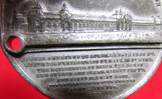 British Prince Albert 1862 Expo Medal, Zinc — image 4