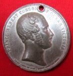 British Prince Albert 1862 Expo Medal, Zinc