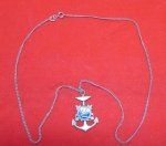 US WWII Seabees Sweatheart Pendant and Neck Chain