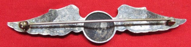 US WWII Eras Gemsco Civil Air Patrol Pilot Wings, Sterling And Gemsco Marked Reverse, Pinback — image 4