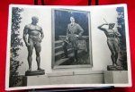 German WWII Hitler postcaed Haus der Deutschen Kunst with Statues