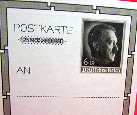 German WWII Postcasrd, Hitler with Young Girl — image 3