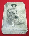 US 1892 Dude Western Cabinet Card 'The Desperado's Return'