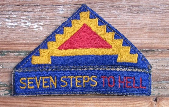 US Post WWII 7th Army SSI & Tab, Seven Steps To Hell — image 2