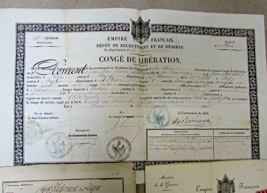  French 1860 Italian Campaign Medal & Document Lot — image 4