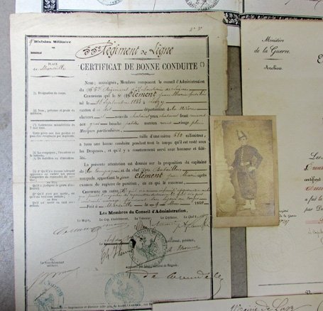  French 1860 Italian Campaign Medal & Document Lot — image 5