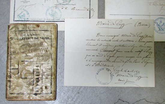  French 1860 Italian Campaign Medal & Document Lot — image 6