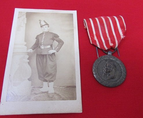  French 1860 Italian Campaign Medal & Document Lot — image 8