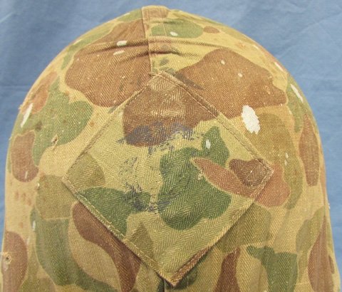  US Korean War Era USMC Helmet, Camouflage Cover — image 3