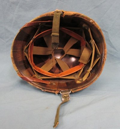  US Korean War Era USMC Helmet, Camouflage Cover — image 5