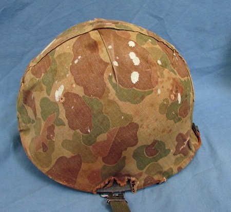  US Korean War Era USMC Helmet, Camouflage Cover — image 6