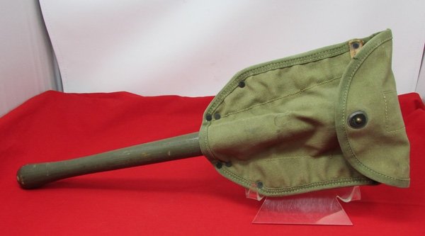  US WWII M1943 GI Folding Shovel & Carrier, 1st Pattern Carrier — image 2