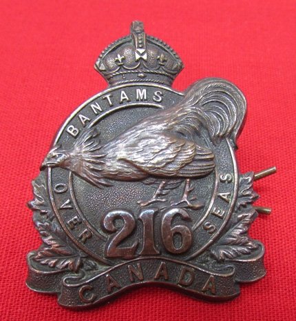  Canadian WWI Cap Badge, 216th Overseas Battalion, Toronto Bantams — image 2