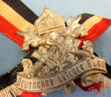  German Pre WWI Deutscher Krieger Bund Badge & Ribbon — image 3