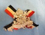 German Pre WWI Deutscher Krieger Bund Badge & Ribbon