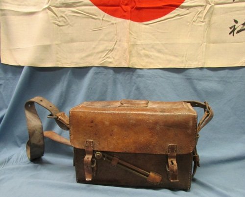  Japanese WWII Type 92 Field Phone & Leather Transport Case — image 2