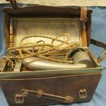 Japanese WWII Type 92 Field Phone & Leather Transport Case