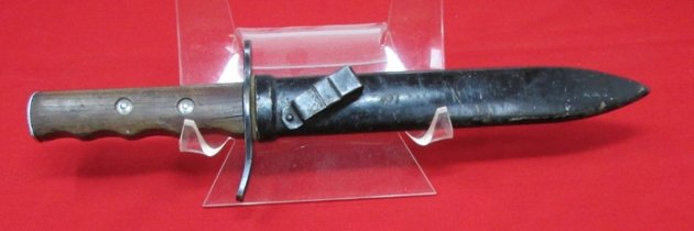  Italian WWII Fighting Knife & Scabbard — image 3