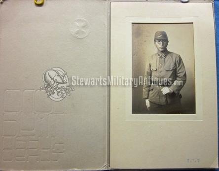  Japanese WWII, Army Sergeant-Major Studio Portrait, Samurai Sword — image 3