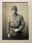 Japanese WWII, Army Sergeant-Major Studio Portrait, Samurai Sword