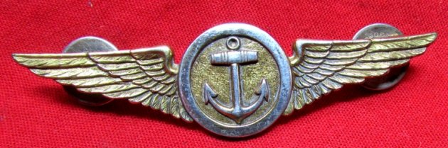 US Navy Observer Wings, Sterling Clutch Attachments, — image 2