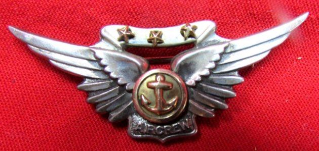 US WWII-Vietnam Era, Navy Combat Aircrew Wings, Sterling, NS Meyer — image 2