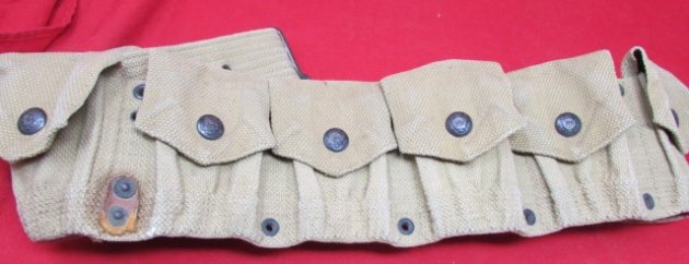 US M1903 MILLS Mounted Cartridge Belt, Rimless Eagle Snap Closure — image 4