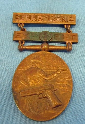  US Pre WWI Pennsylvania NG Pistol Expert Badge — image 2