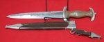 German WWII M1933 SA Enlisted Dagger & Hanger, RZM M7/104 …