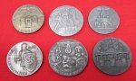 German WWII Reichsparteitag Tinnie Lot of 6, 1934-1939