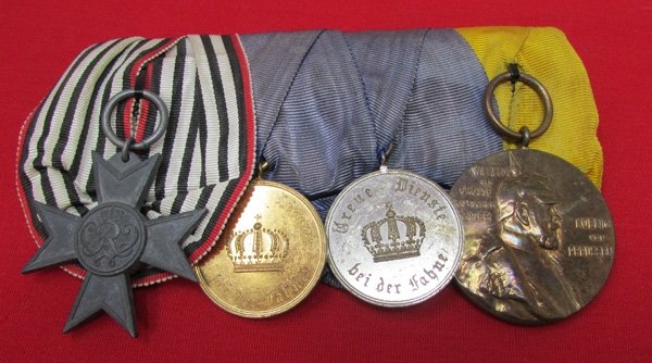  German WWI Prussian 4 Place Medal Bar — image 2