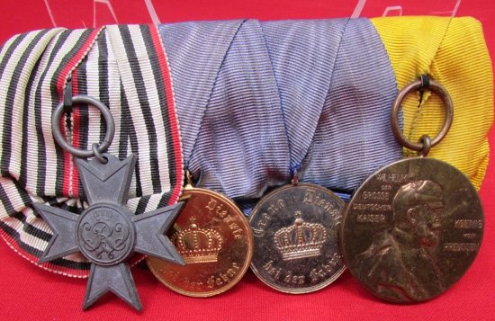  German WWI Prussian 4 Place Medal Bar — image 3