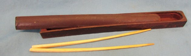  Japanese WWII Chopsticks & Storage Box, — image 4