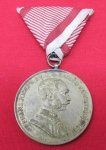 Austrian WWI Large Bronze Bravery Medal, 40mm & Ribbon