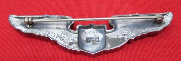  US WWII USAAF 3 Inch Pilot Wings, Josten, Sterling — image 3