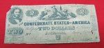 US Civil War, Confederate Two Dollar Bill, Richmond 1862, First …