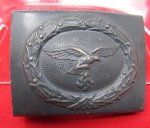German WWII, Luftwaffe Stamped Steel Enlisted Buckle, N&H 1942