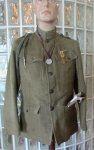 US WWI Identified Coastal Artillery NCO Tunic & Dogtag Grouping