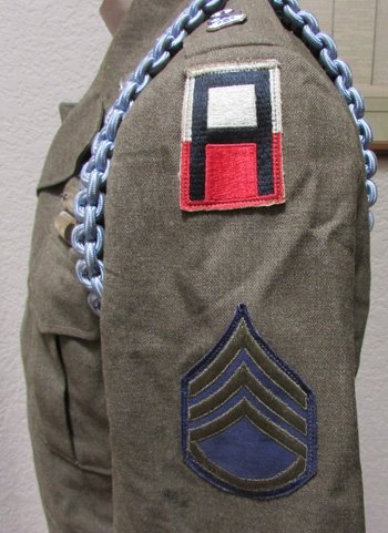  US Korean War Ike Jacket, Theater Made, Wire Embroidered 2nd Division SSI — image 6
