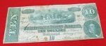 US Civil War Confederate Ten Dollar Bill, Richmond 1864