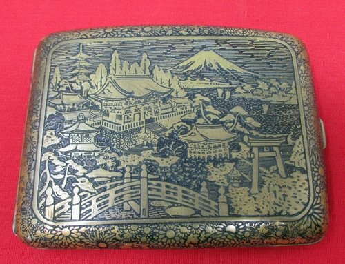  US Post WWII, Japanese Souvenir Cigarette Case — image 2