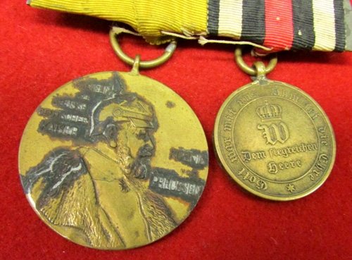  German Franco Prussian War Two Place Medal Bar — image 3