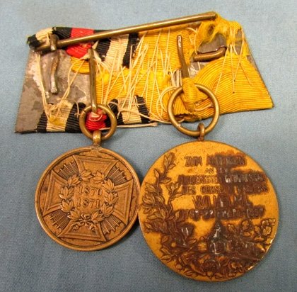  German Franco Prussian War Two Place Medal Bar — image 4