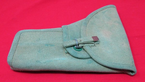  Canadian WWII Browning Hi-Power Canvas Pistol Holster, Canadian Mfg 1940 — image 3