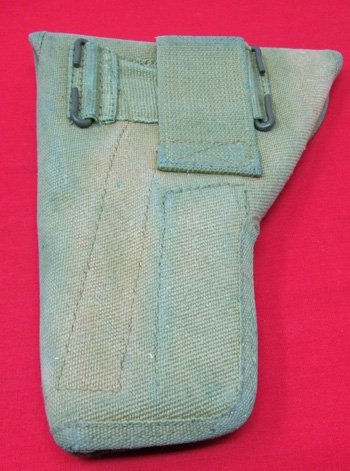 Canadian WWII Browning Hi-Power Canvas Pistol Holster, Canadian Mfg 1940 — image 4