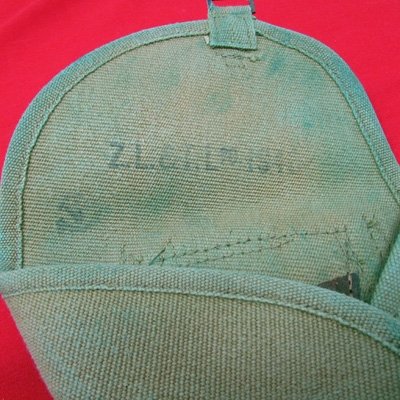  Canadian WWII Browning Hi-Power Canvas Pistol Holster, Canadian Mfg 1940 — image 5