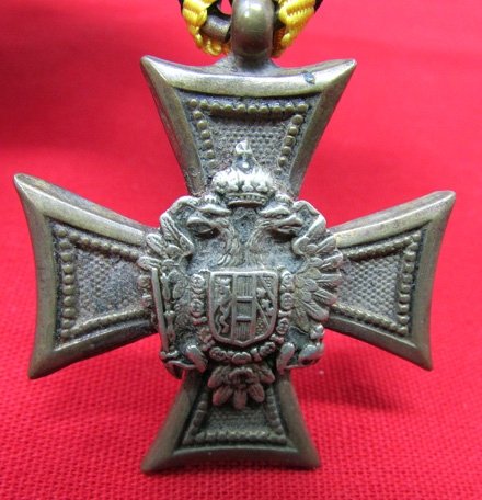  Austrian WWI Officer 25 Year Long Service Medal, Mother of Pearl Reverse — image 3