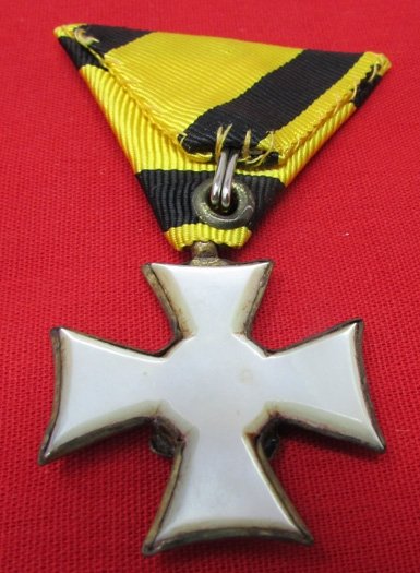  Austrian WWI Officer 25 Year Long Service Medal, Mother of Pearl Reverse — image 4