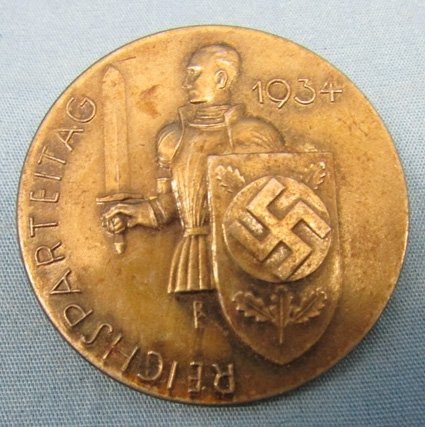  German WWII 1934 Reichsparteitag Tinnie, Balmberger Mfg — image 2